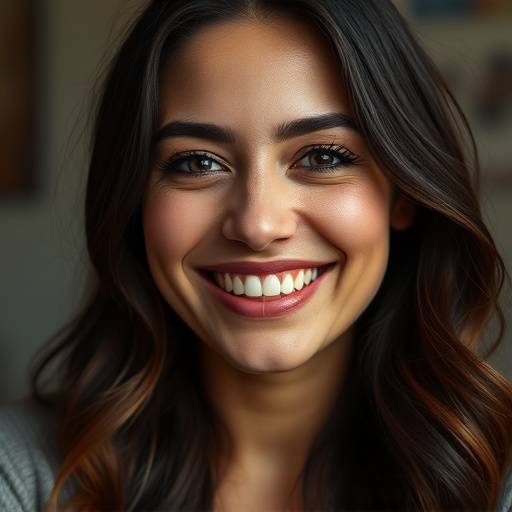 Retrato de una mujer sonriendo, identificada como Martina Gomez