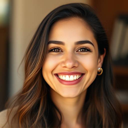 Retrato de una mujer sonriendo, identificada como Sofía Rodríguez